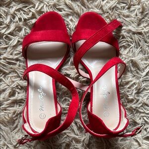 Women's Red Strappy heels
